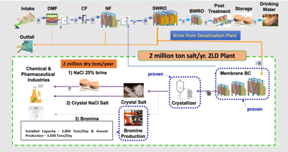 Desalination Brine Mining for Sodium Chloride and Bromine - Idadesal