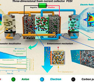 Novel 3D foam current collector developed for desalination