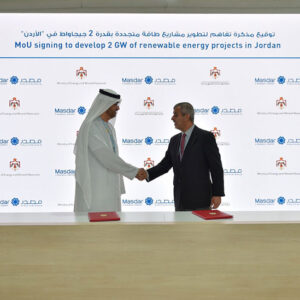 Masdar signs MoU with Jordan’s Ministry of Energy and Mineral Resources to explore development of 2 GW renewable energy projects