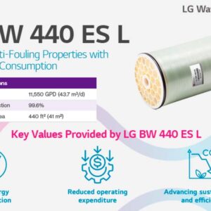 LG Water Solutions announces LG BW 440 ES L, an energy-saving BWRO membrane with excellent anti-fouling properties