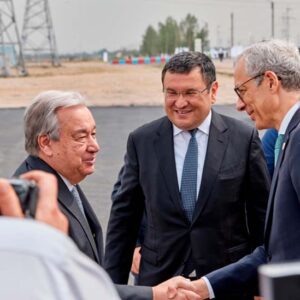 CEO of ACWA Power hosts United Nations Secretary General and dignitaries at Tashkent Riverside Project site